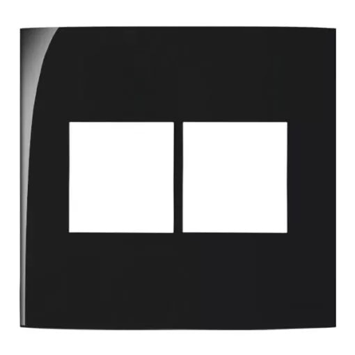Placa 4 Postos 4x4 Margirius Sleek Preto Ebony Brilhante - 15910