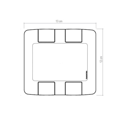 Placa 4 Postos 4x4 Tramontina Aria Branca - 57203026