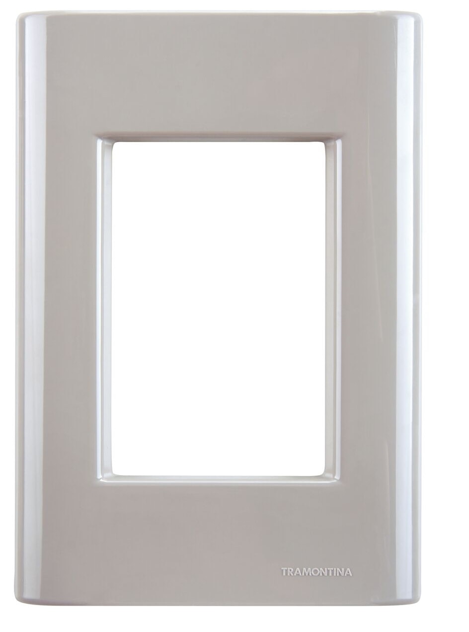 Placa 4x2 para 3 Postos com Suporte Fendi Giz Tramontina - 57200053