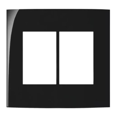 Placa 6 Postos 4x4 Margirius Sleek Preto Ebony Brilhante - 15908