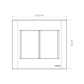 Placa 6 Postos 4x4 Tramontina Giz Grafite - 57200078