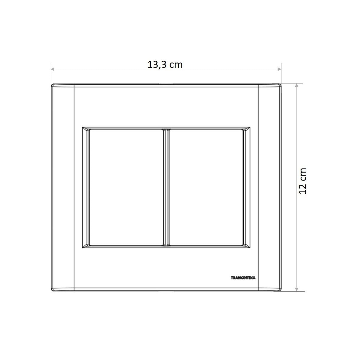 Placa 6 Postos 4x4 Tramontina Giz Rosa - 57200079