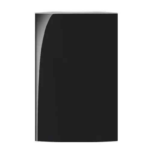 Placa Cega 4x2 Margirius Sleek Preto Ebony Brilhante - 15917