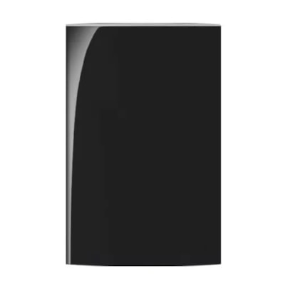 Placa Cega 4x2 Margirius Sleek Preto Ebony Brilhante - 15917