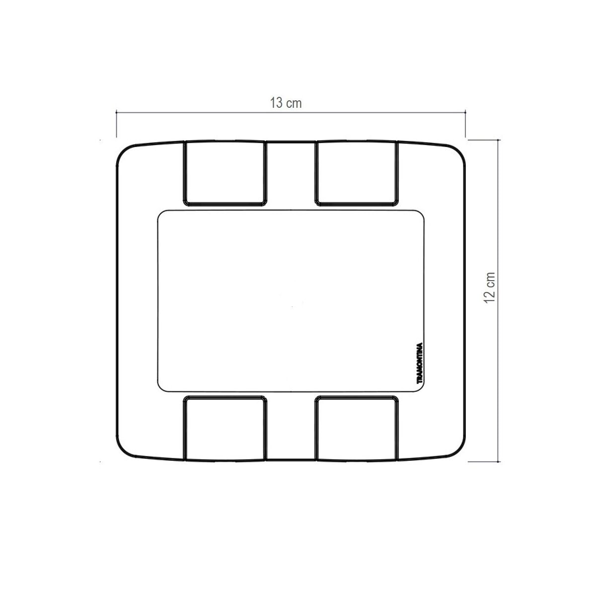 Placa Cega 4x4 Tramontina Aria Branca - 57203021