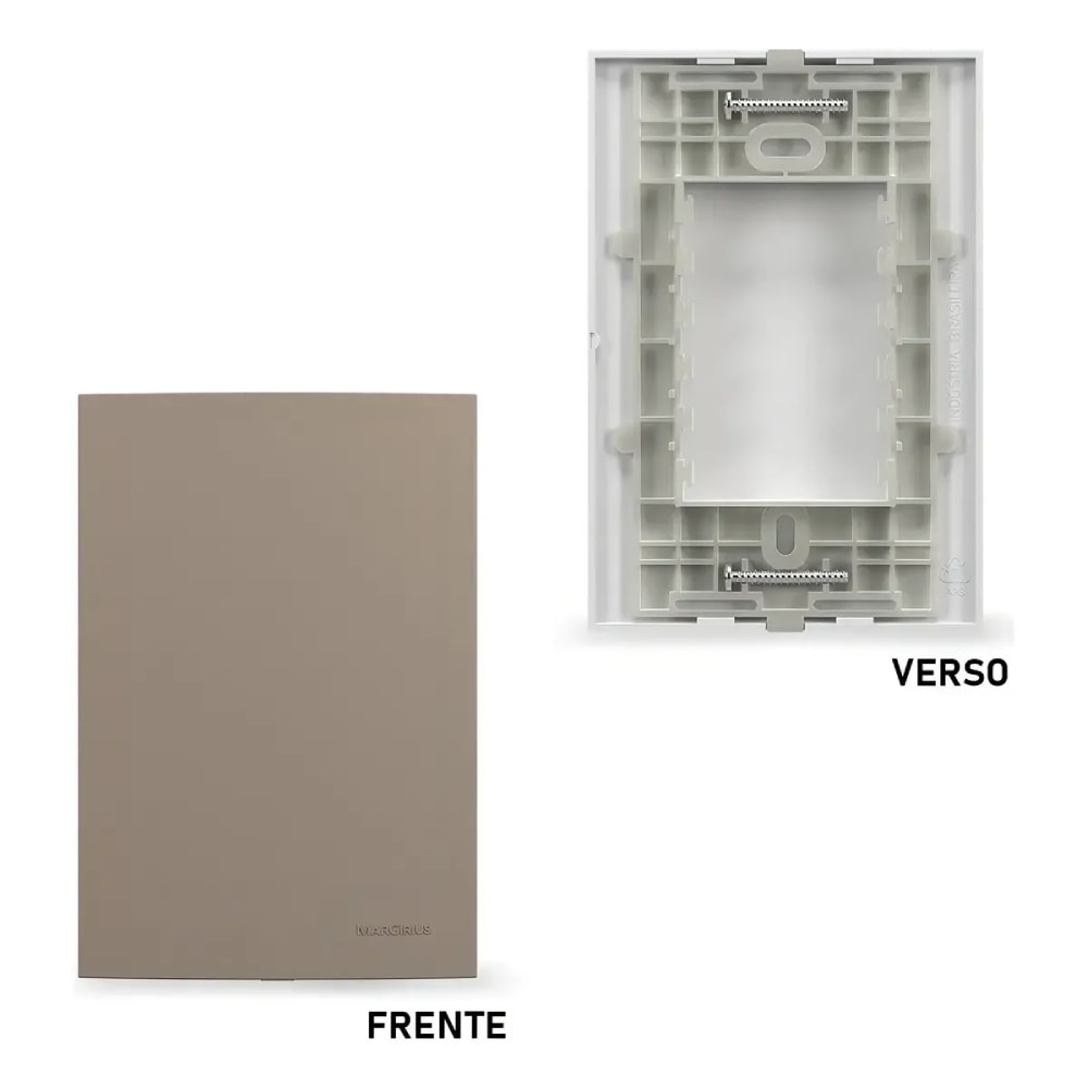 Placa Cega com Suporte Margirius Sleek Argila - 22057