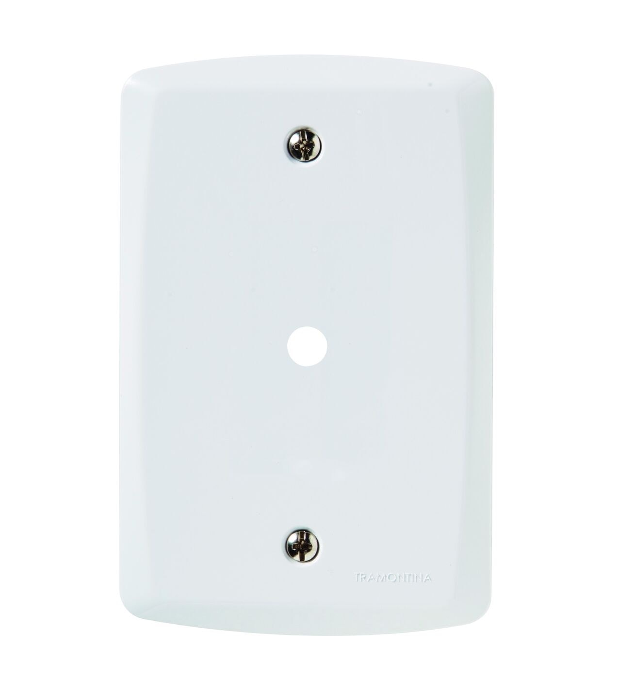 Placa com 1 Furo 9 mm 4x2 Tramontina Lux Branca - 57105002