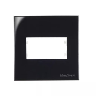 Placa com Suporte para Móvel Margirius Clean Preta Ebony Brilhante - 15748