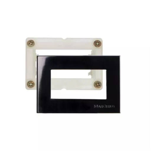 Placa com Suporte para Móvel Margirius Sleek Preta Ebony Brilhante - 15750