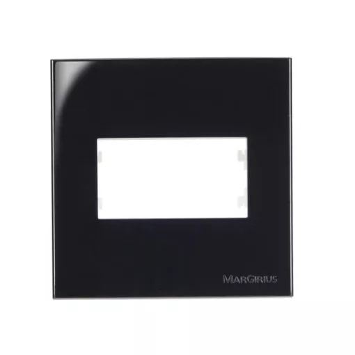 Placa com Suporte para Móvel Margirius Sleek Preto Ebony Brilhante - 20728