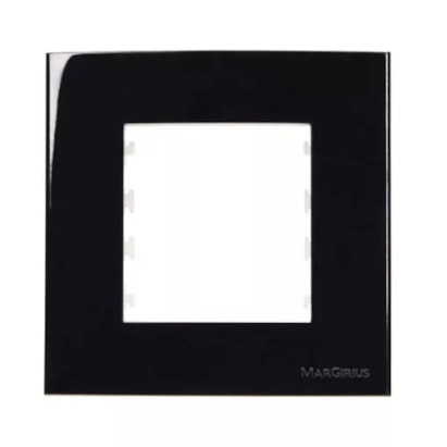 Placa com Suporte para Móvel Margirius Sleek Preto Ebony Brilhante - 20924