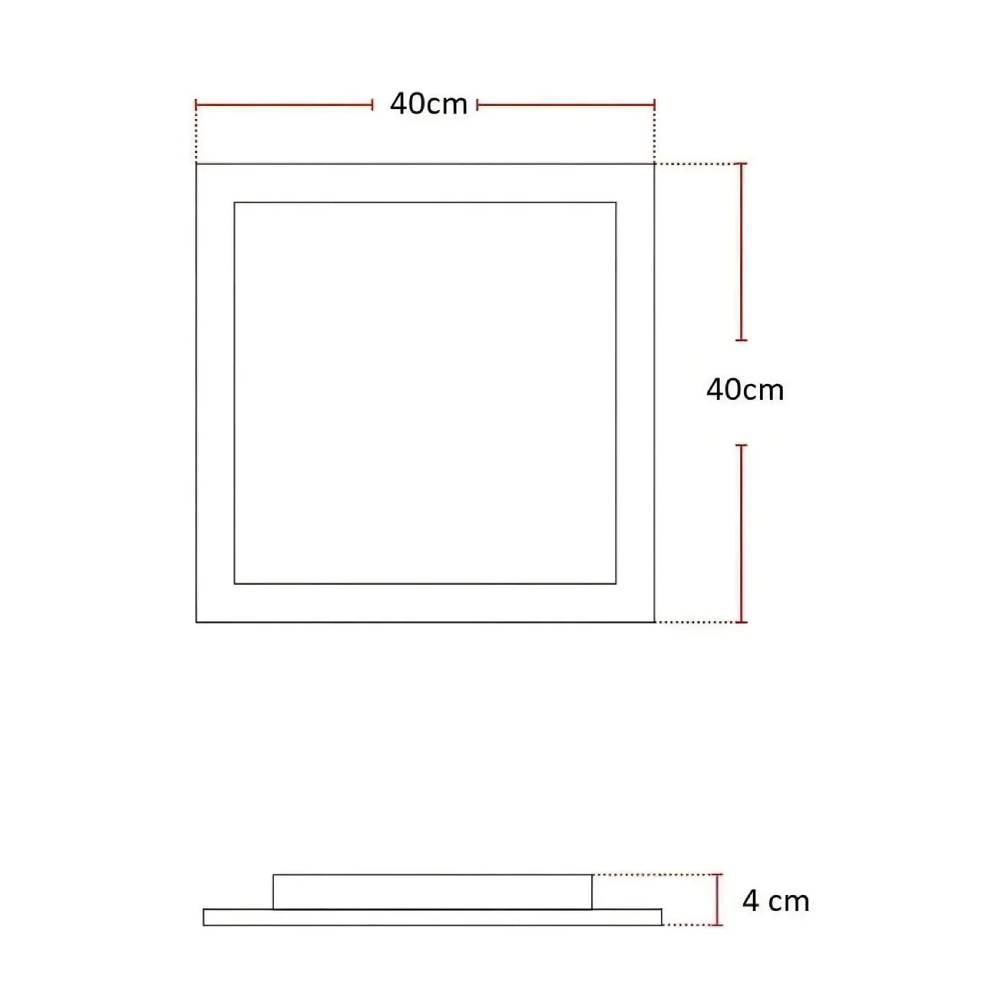 Plafon de Embutir Avant LED Quadrado 30W 6000K Branco - 858221378