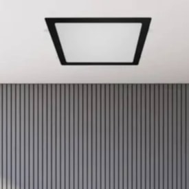 Plafon de Embutir Blumenau Quadrado 24W 6000K Preto - 80466001