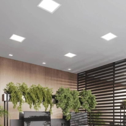 Plafon de Embutir LLUMM 12W 3000K LED Quadrado Branco - RL22124BC