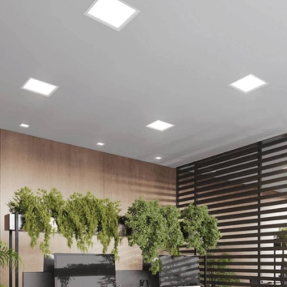 Plafon de Embutir LLUMM 12W 3000K LED Quadrado Branco - RL22124BC