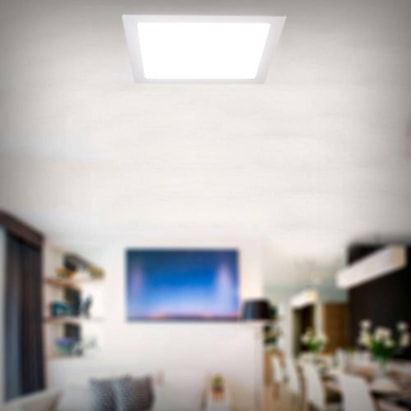 Plafon de Embutir LLUMM 18W 3000K LED Quadrado Branco - RL22184BC