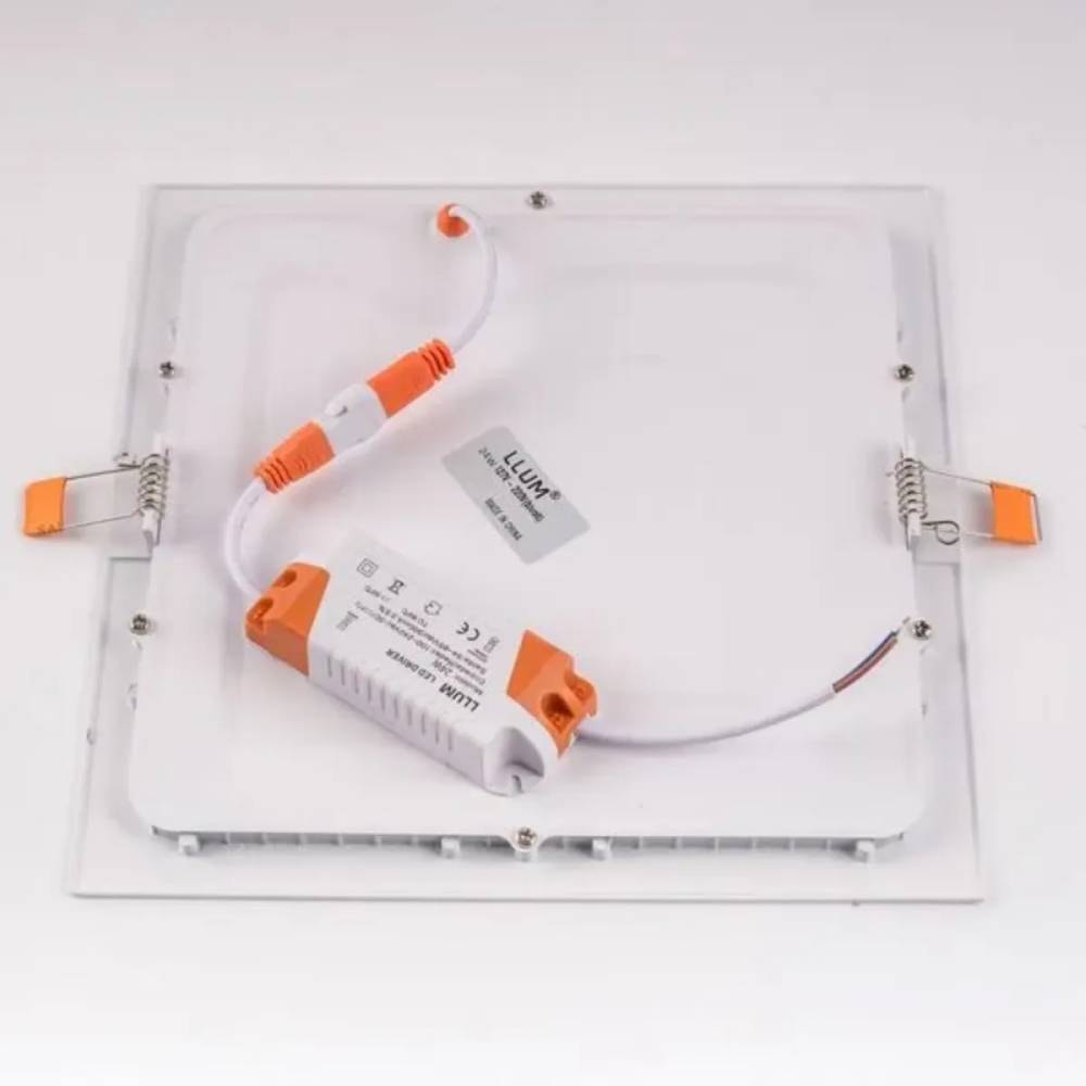 Plafon de Embutir LLUMM LED 24W 3000K Quadrado Branco - RL22244BC