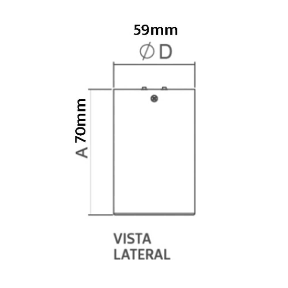 Plafon de Sobrepor Acend Orion Redondo 59x70cm Branco - 158PS10000032