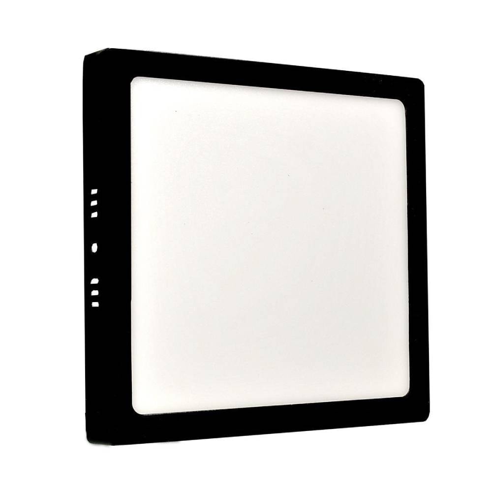 Plafon de Sobrepor Blumenau 12W 6000K Quadrado Preto - 80706001