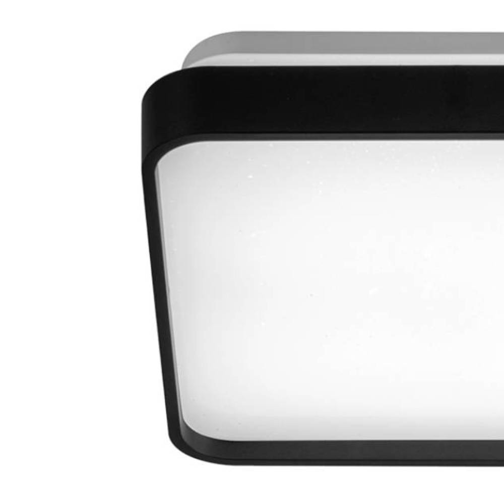 Plafon de Sobrepor Blumenau Quadrado Round 18W Bivolt Preto - 87310001