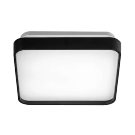 Plafon de Sobrepor Blumenau Quadrado Round 18W Bivolt Preto - 87310001