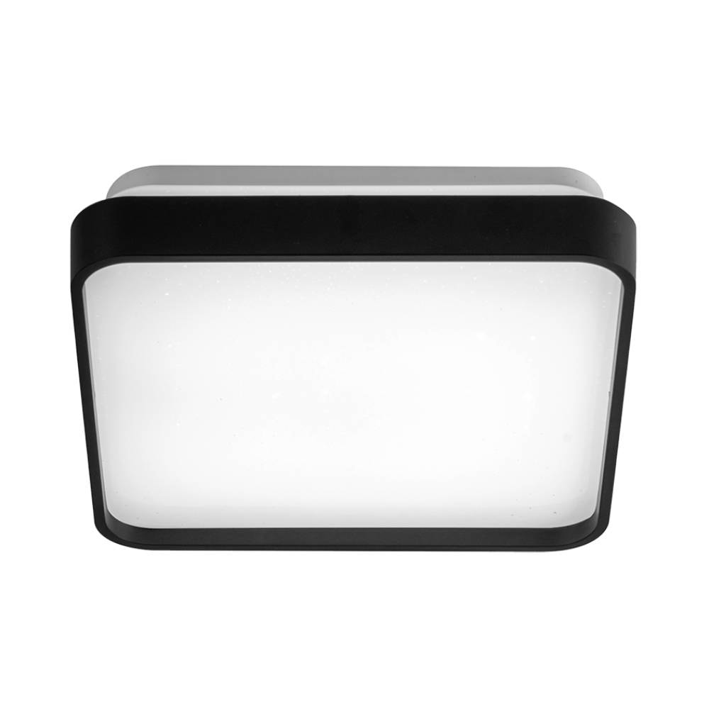 Plafon de Sobrepor Blumenau Quadrado Round 18W Bivolt Preto - 87310001