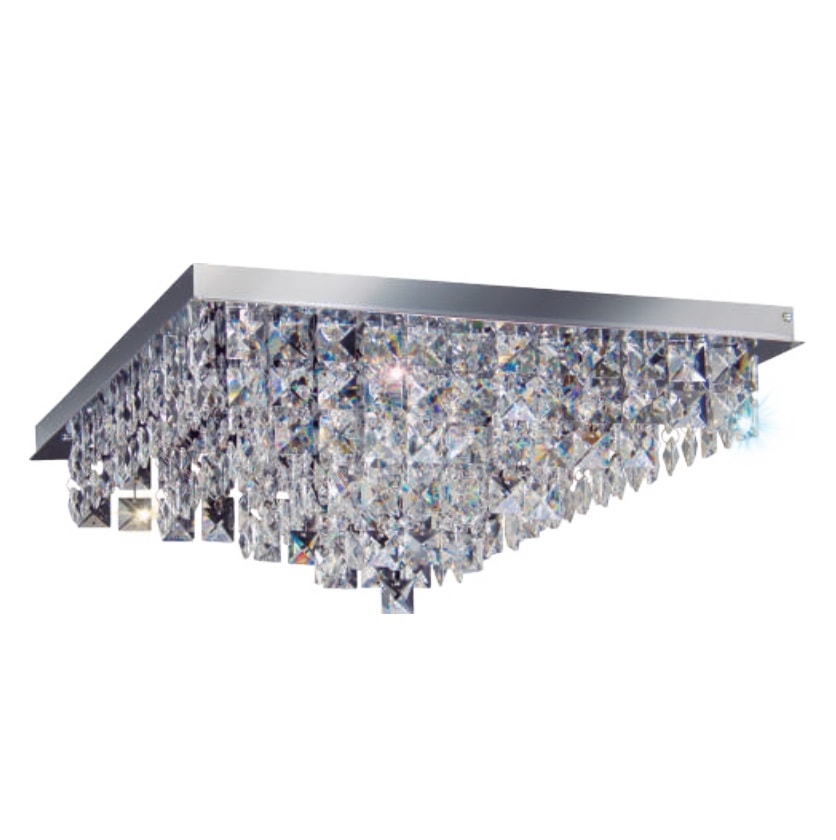 Plafon de Sobrepor Bronzearte Lyon Cristal 8L - GPLY383808PF