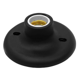 Plafon de Sobrepor em Porcelana Taschibra E-27 Preto - 52080009-02