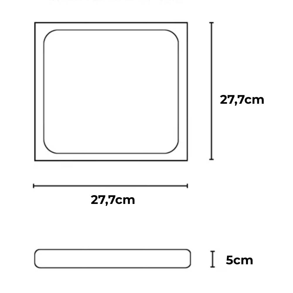 Plafon de Sobrepor Evoled Quadrado 24W 4000K - LE-5126