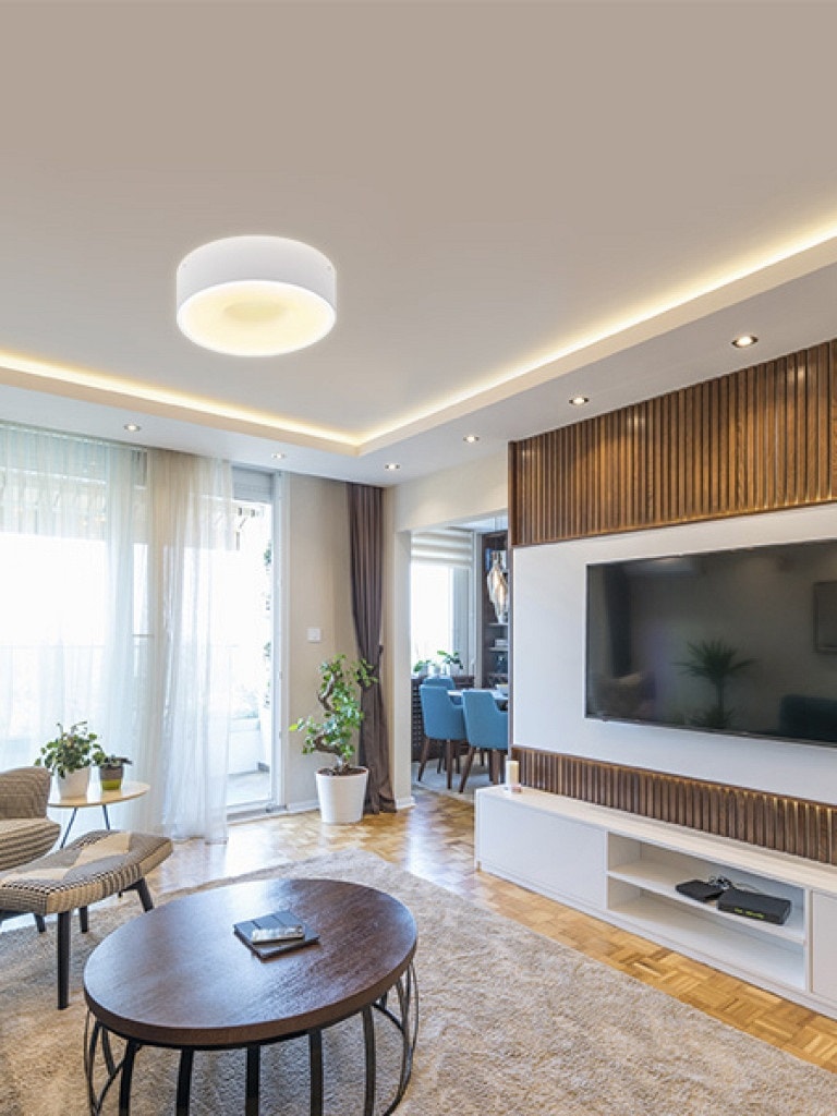 Plafon de Sobrepor LED Taschibra Suschi 40W 2700K Branco - 04060016-01