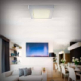 Plafon de Sobrepor LLUMM 12W 6000K LED Quadrado Branco - RL29123BC