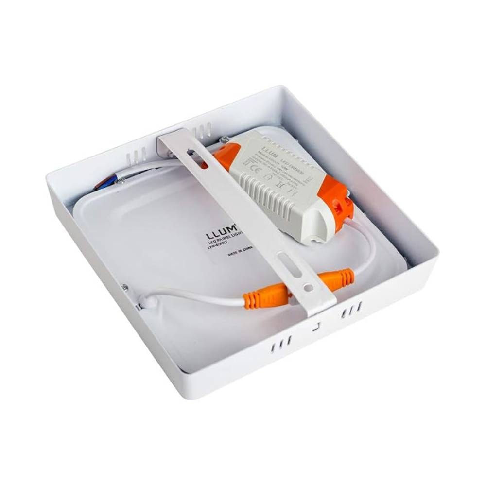 Plafon de Sobrepor LLUMM 12W 6000K LED Quadrado Branco - RL29123BC
