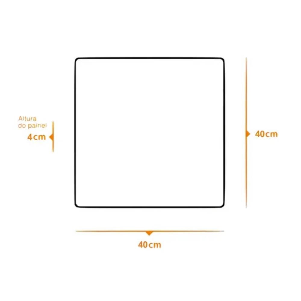 Plafon de Sobrepor LLUMM Blacklight LED Quadrado 36W 6000K Branco - BLH29366BC