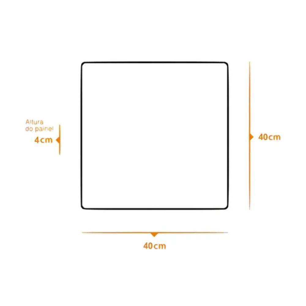 Plafon de Sobrepor LLUMM LED Quadrado 40x40cm 36W 4000K Branco - BLH29364BC