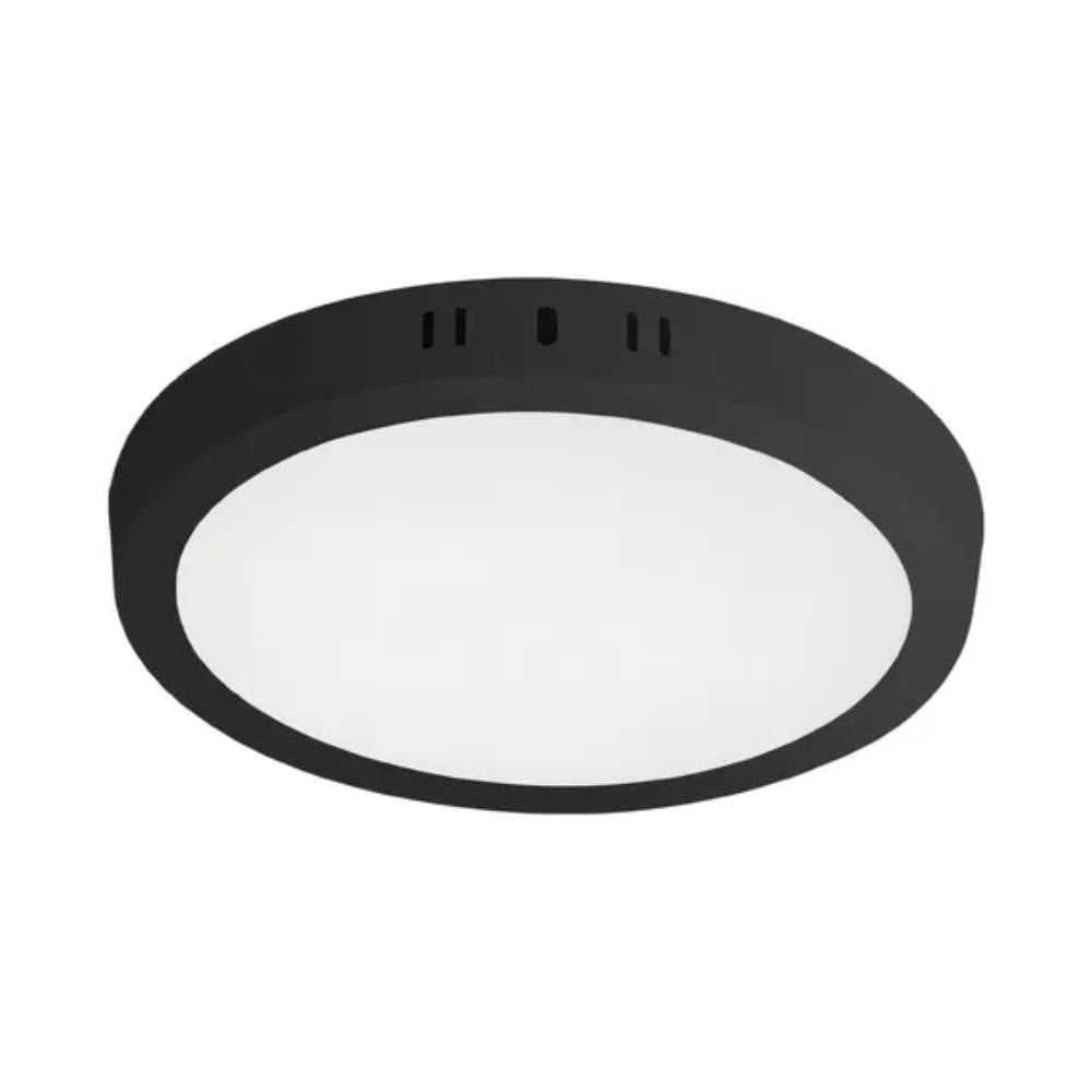 Plafon de Sobrepor Lux Taschibra Redondo 18W 6000K Preto - 15070146
