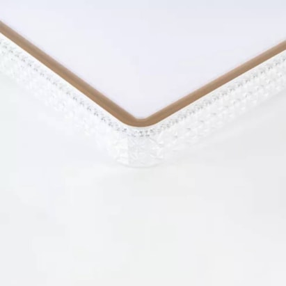 Plafon de Sobrepor Nordecor Kenle Led Quadrado 50cm 36W Dourado - 2668