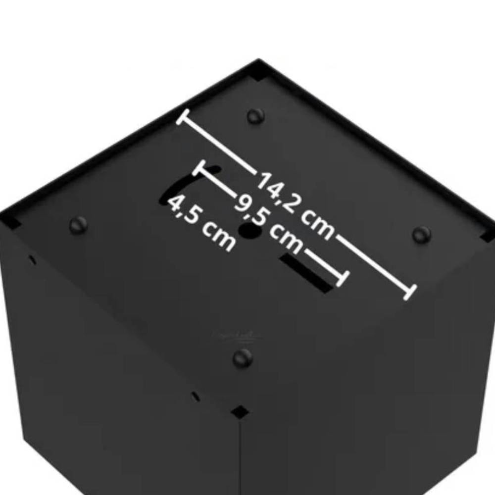 Plafon de Sobrepor Riopre Quadrado 17x17cm Preto - 3500/1