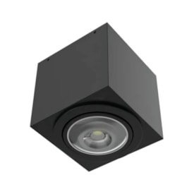 Plafon de Sobrepor Riopre Quadrado 17x17cm Preto - 3500/1