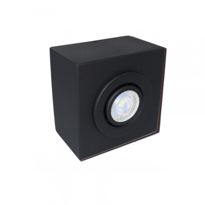 Plafon de Sobrepor RioPrelustres 3500/1 Dicróica Preto Texturizado - 13873