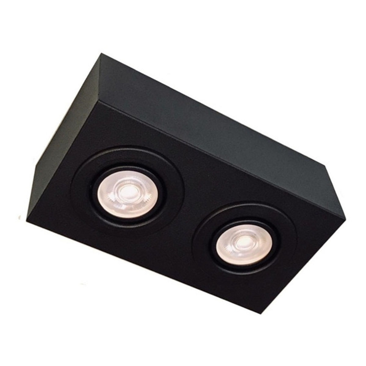 Plafon de Sobrepor RioPrelustres 3500/2 Dicróica Preto Texturizado - 13903