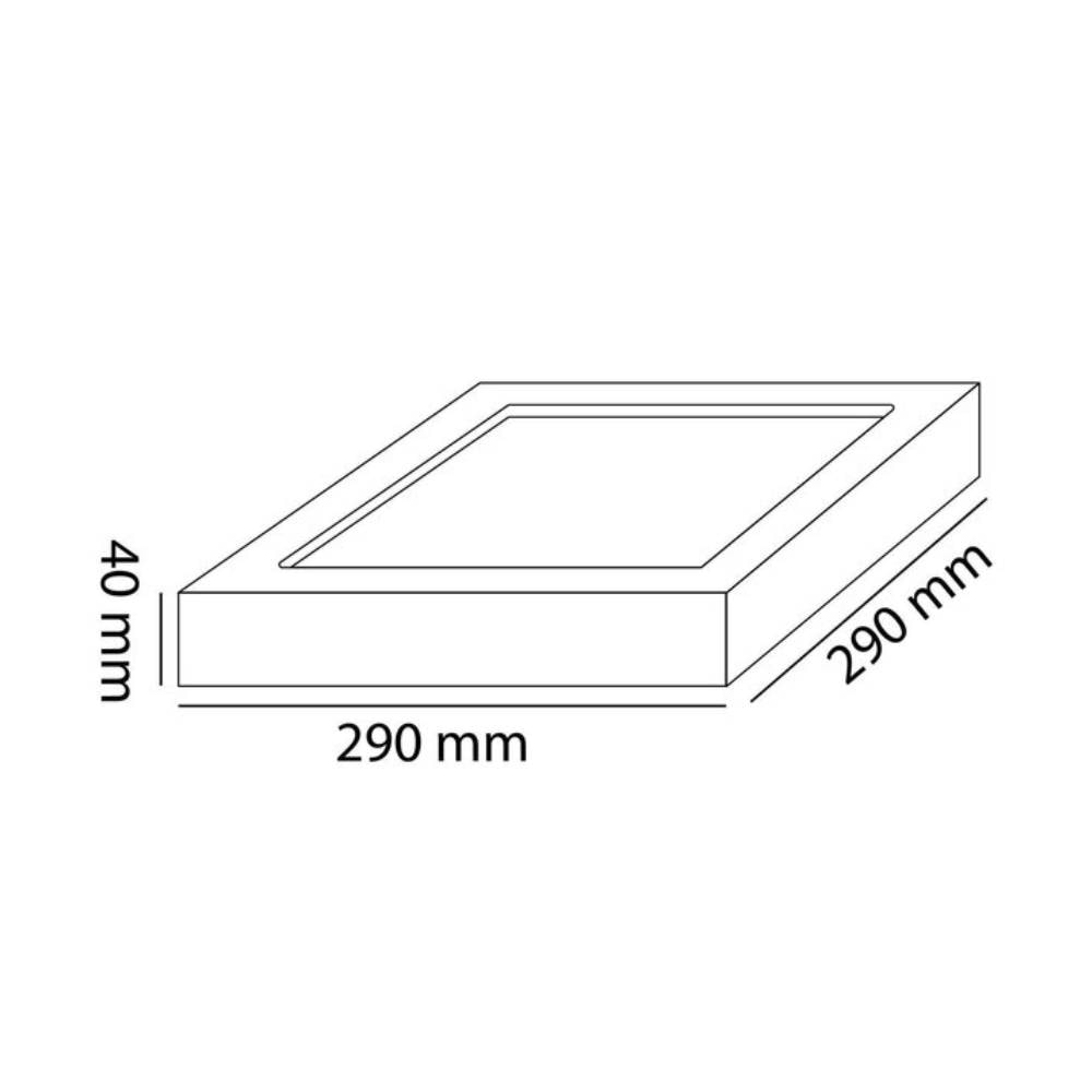Plafon de Sobrepor Startec LED Quadrado 24W 6000K - 149400020