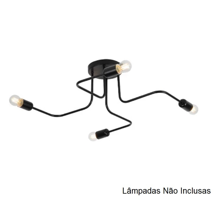 Plafon de Sobrepor Taschibra Cronos 4 E27 - 15050890