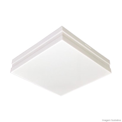Plafon de Sobrepor Tualux 20W Branca - 11611