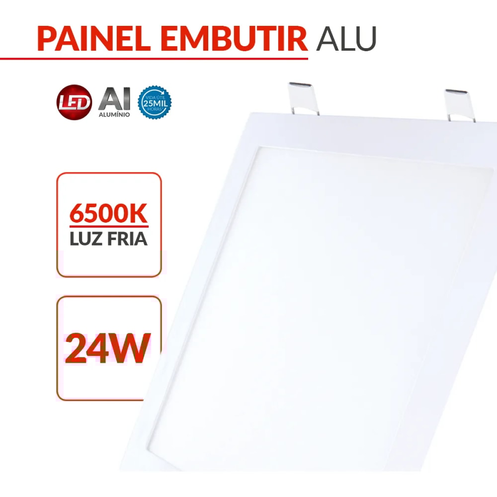 Plafon LED de Embutir Avant 24w 6000k Branco - 858131374