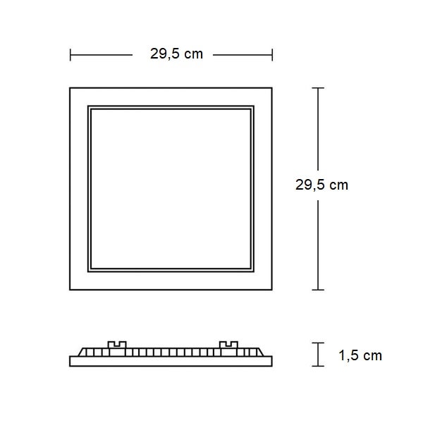 Plafon LED de Embutir Blumenau Quadrado 24W 4100K - 80464101