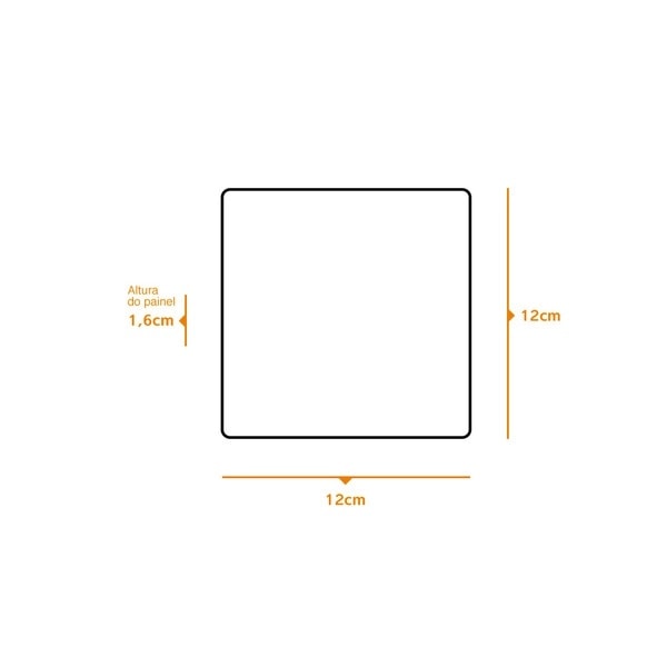 Plafon LED de Embutir Bronzearte Frameless Quadrado 16W 6500K - NSF22166BC
