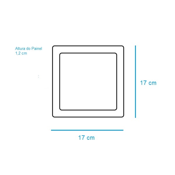 Plafon LED de Embutir Bronzearte Quadrado 12W 4000K - RL22125BCV2