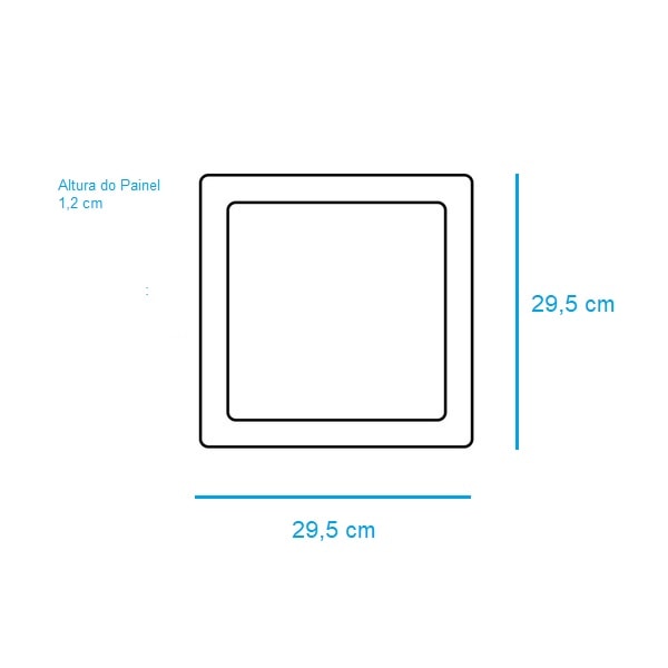 Plafon LED de Embutir Bronzearte Quadrado 24W 4000K - RL22245BCV2