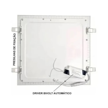 Plafon LED de Embutir Bronzearte Quadrado 24W 4000K - RL22246PT