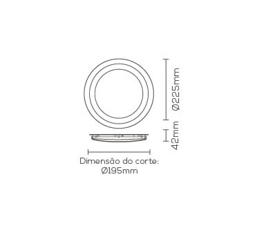 Plafon LED de Embutir Evoled Redondo 30W 6000K - LE-4558